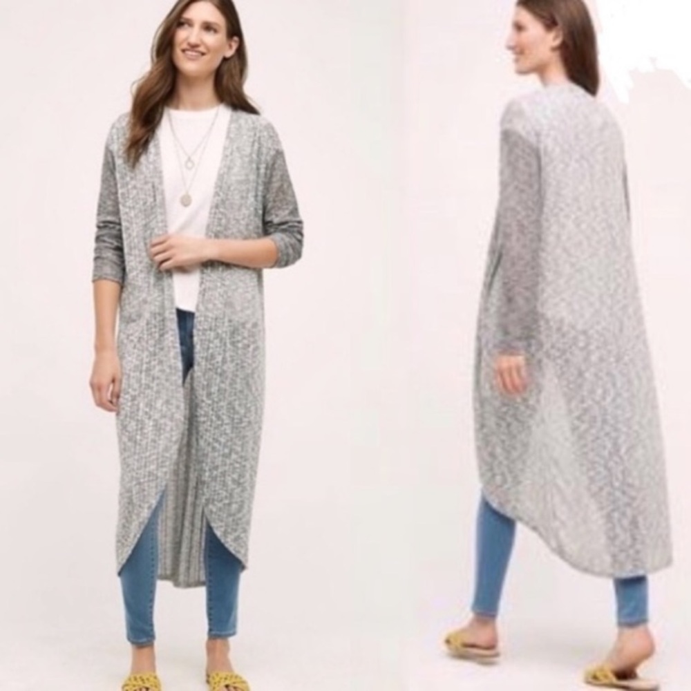 Anthro Postmark Dropstitch Duster Cardigan size large